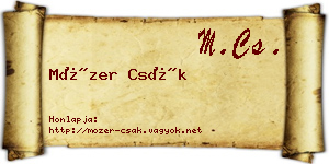 Mózer Csák névjegykártya